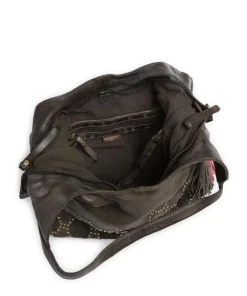 Schubertgasse 5 Shopper genarbtes Leder dunkelgrün