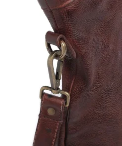 Schubertgasse 5 Shopper genarbtes Leder dunkelbraun