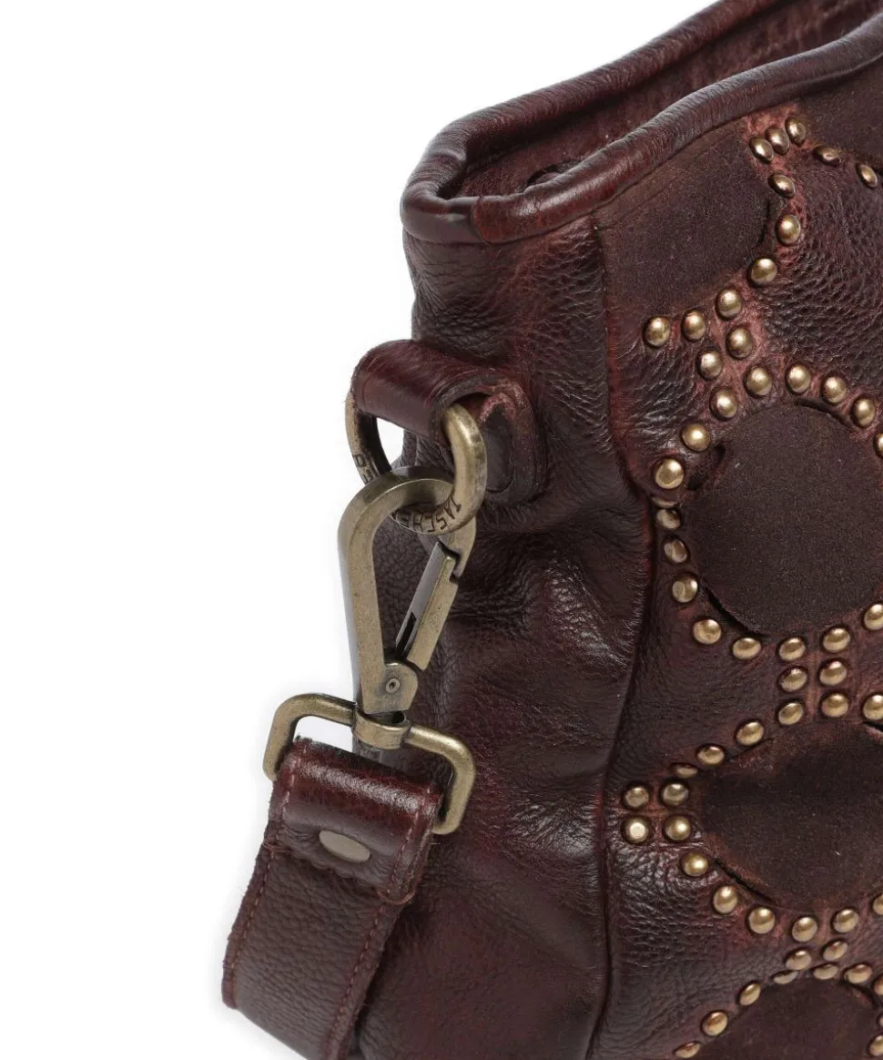 Schubertgasse 4 Umhängetasche genarbtes Rindsleder dunkelbraun