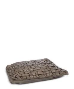 Schultertasche fein genarbtes Rindsleder stein