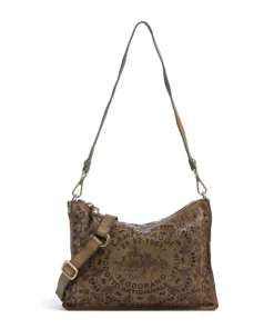 Schultertasche fein genarbtes Rindsleder olivgrün