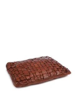 Schultertasche fein genarbtes Rindsleder cognac