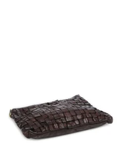 Schultertasche fein genarbtes Rindsleder dunkelbraun