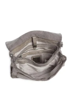 Schultertasche fein genarbtes Rindsleder stein