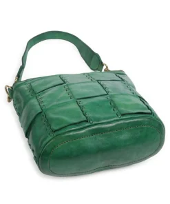 Schultertasche fein genarbtes Rindsleder grün