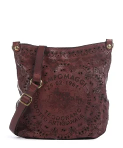 Schultertasche fein genarbtes Rindsleder wein