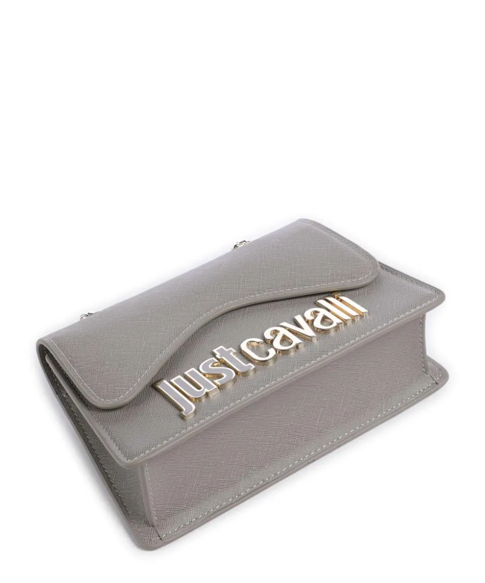 Schultertasche Lederimitat grau