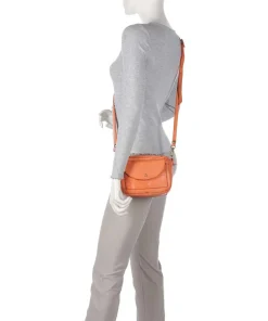 Schultertasche Rindsleder orange