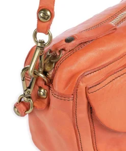 Schultertasche Rindsleder orange