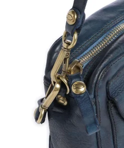 Schultertasche Rindsleder petrol