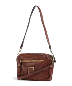 Schultertasche Rindsleder cognac