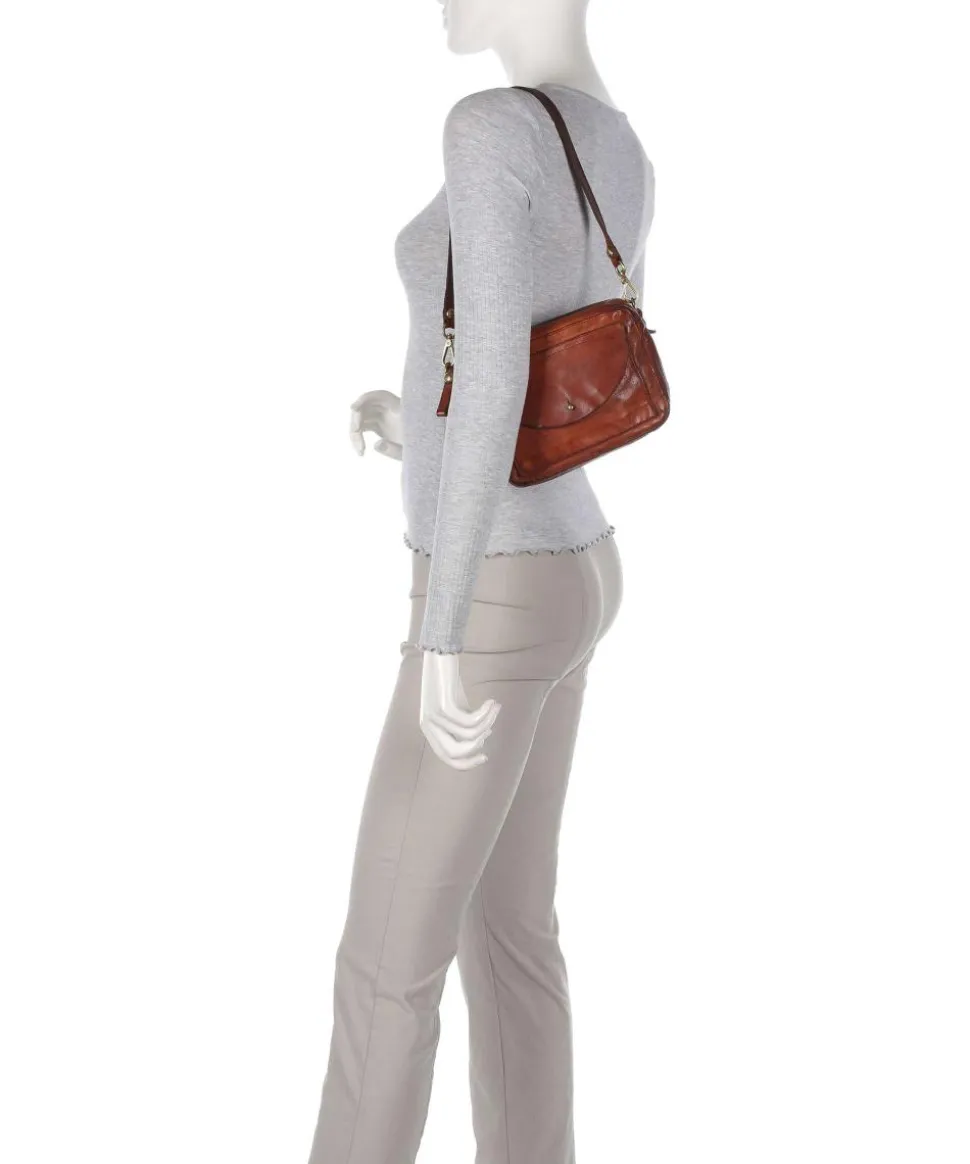 Schultertasche Rindsleder cognac