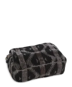 Schultertasche Textil schwarz/grau