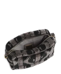 Schultertasche Textil schwarz/grau