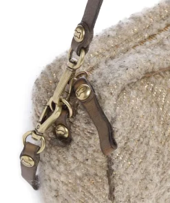 Schultertasche Textil taupe