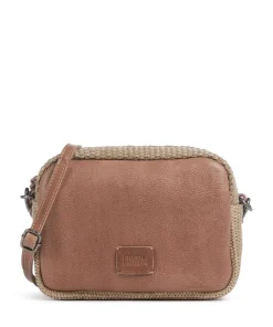 Sea you soon Umhängetasche genarbtes Leder, Polypropylen karamellbraun