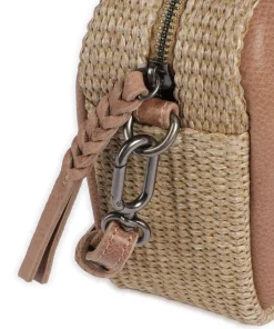 Sea you soon Umhängetasche genarbtes Leder, Polypropylen karamellbraun