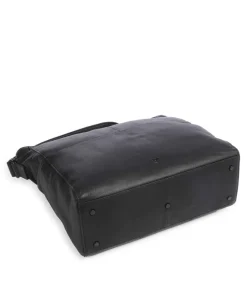 4Seasons Antje Schultertasche fein genarbtes Leder schwarz