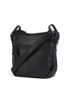 4Seasons Fjora Umhängetasche fein genarbtes Leder schwarz