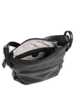 4Seasons Fjora Umhängetasche fein genarbtes Leder schwarz