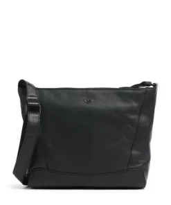 4Seasons Gabriela Schultertasche fein genarbtes Leder schwarz