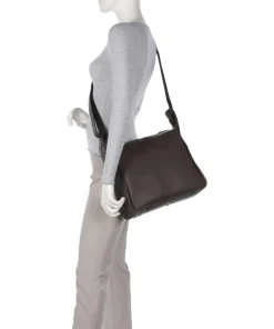 4Seasons Inger Umhängetasche fein genarbtes Leder dunkelbraun