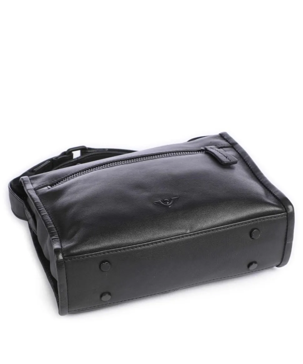 4Seasons Mattea Umhängetasche fein genarbtes Leder schwarz