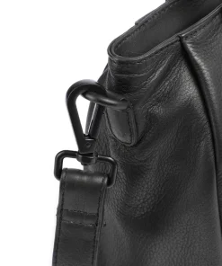 4Seasons Taya Handtasche fein genarbtes Leder schwarz