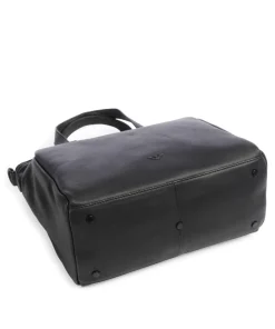 4Seasons Taya Handtasche fein genarbtes Leder schwarz