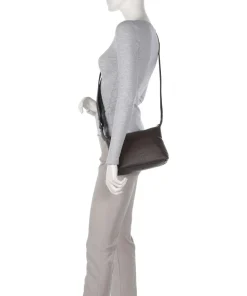 4Seasons Vanani Umhängetasche genarbtes Leder dunkelbraun