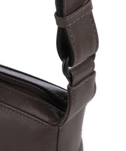 4Seasons Vanani Umhängetasche genarbtes Leder dunkelbraun