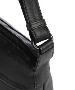 4Seasons Vanani Umhängetasche fein genarbtes Leder schwarz