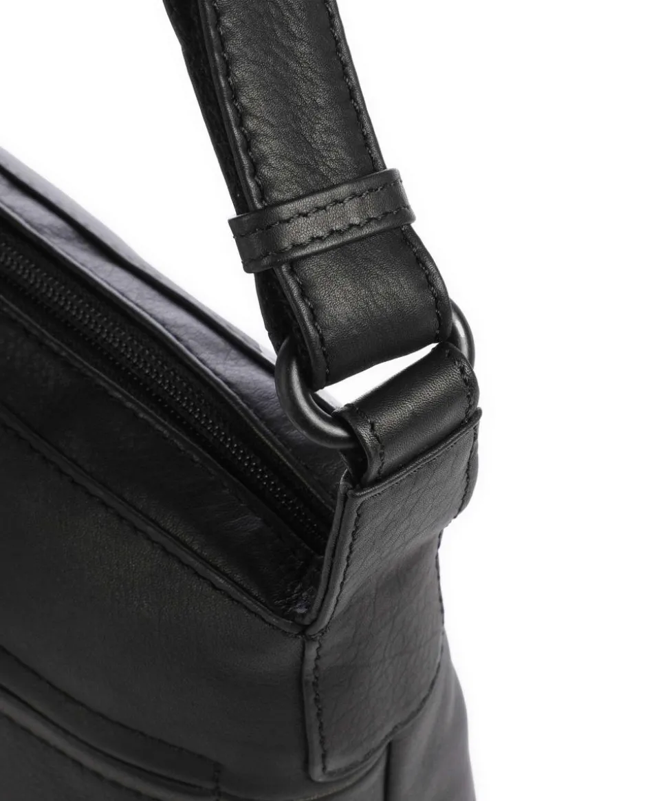 4Seasons Vanani Umhängetasche fein genarbtes Leder schwarz