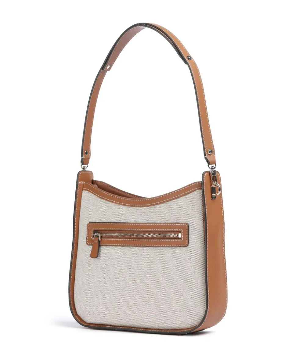 Sebina Schultertasche Baumwolle beige/braun