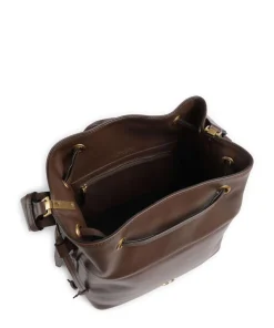 Secchiello Classic Bucket bag fein genarbtes Kalbsleder dunkelbraun