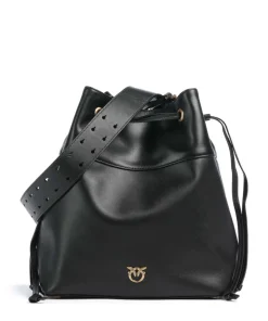 Secchiello Classic Bucket bag fein genarbtes Kalbsleder schwarz