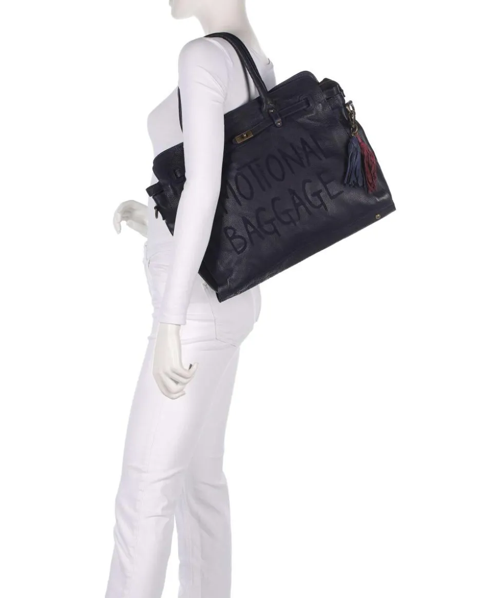 Seelengasse 1 Shopper genarbtes Rindsleder navy