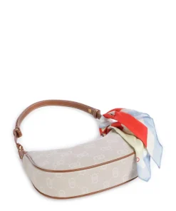 Selda Schultertasche Lederimitat beige/braun