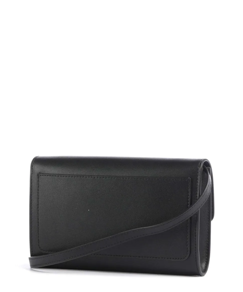 Sfera Crossbody Geldbörse fein genarbtes Leder schwarz