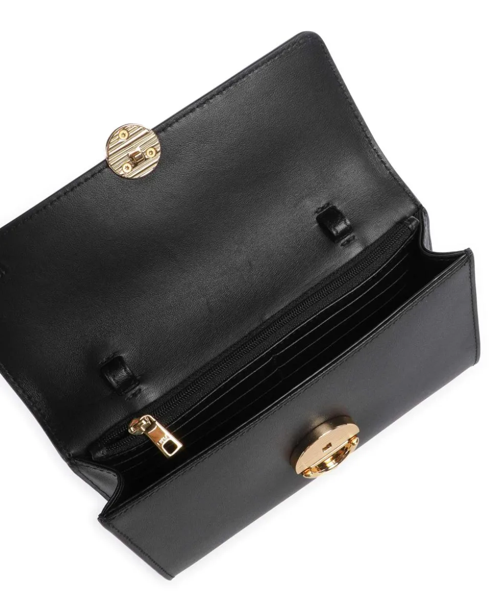 Sfera Crossbody Geldbörse fein genarbtes Leder schwarz