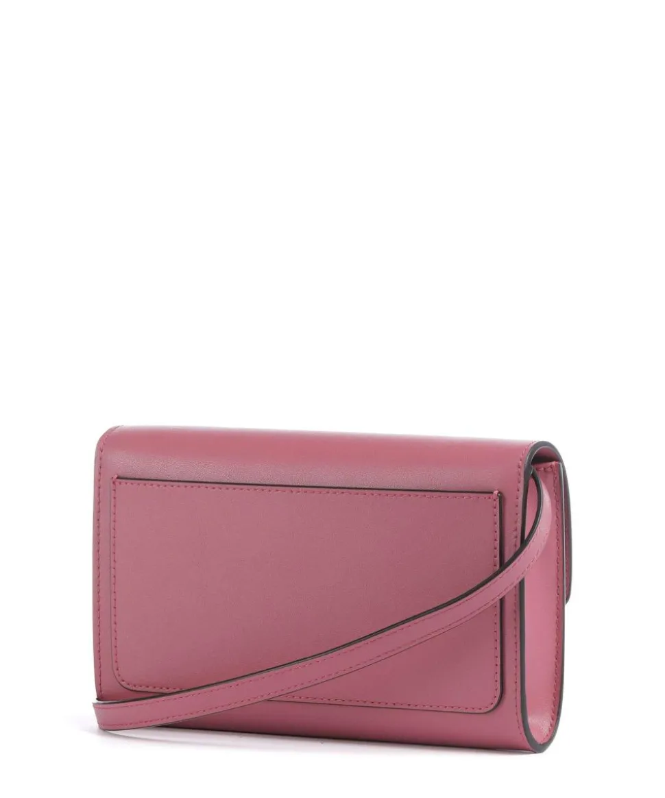 Sfera Crossbody Geldbörse fein genarbtes Leder pink