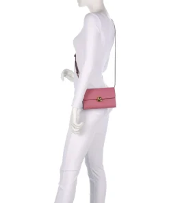 Sfera Crossbody Geldbörse fein genarbtes Leder pink