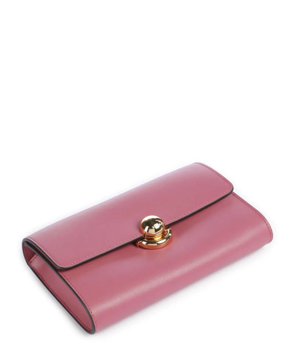 Sfera Crossbody Geldbörse fein genarbtes Leder pink