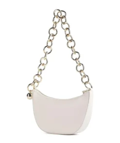 Sfera Mini Schultertasche genarbtes Leder creme