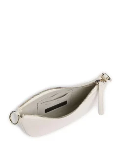 Sfera Mini Schultertasche genarbtes Leder creme
