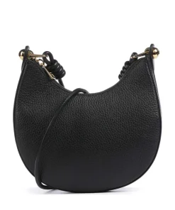 Sfera Mini Umhängetasche genarbtes Leder schwarz