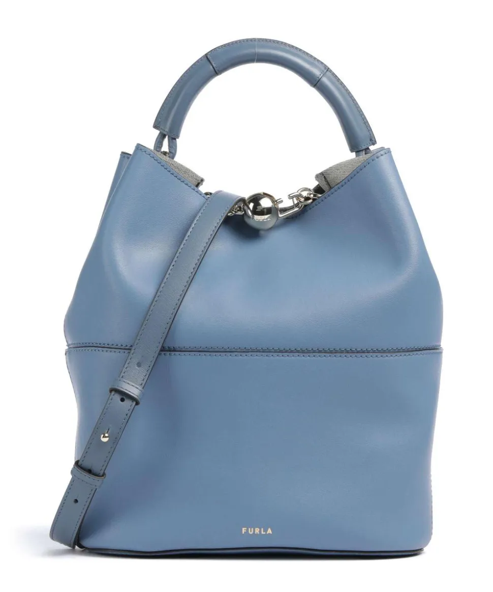 Sfera S Bucket bag fein genarbtes Leder jeans