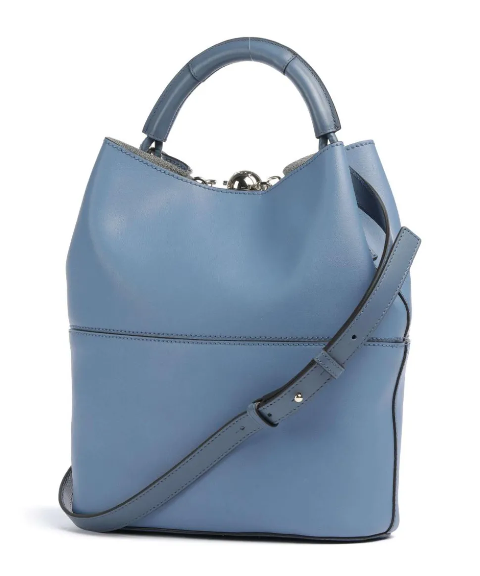 Sfera S Bucket bag fein genarbtes Leder jeans