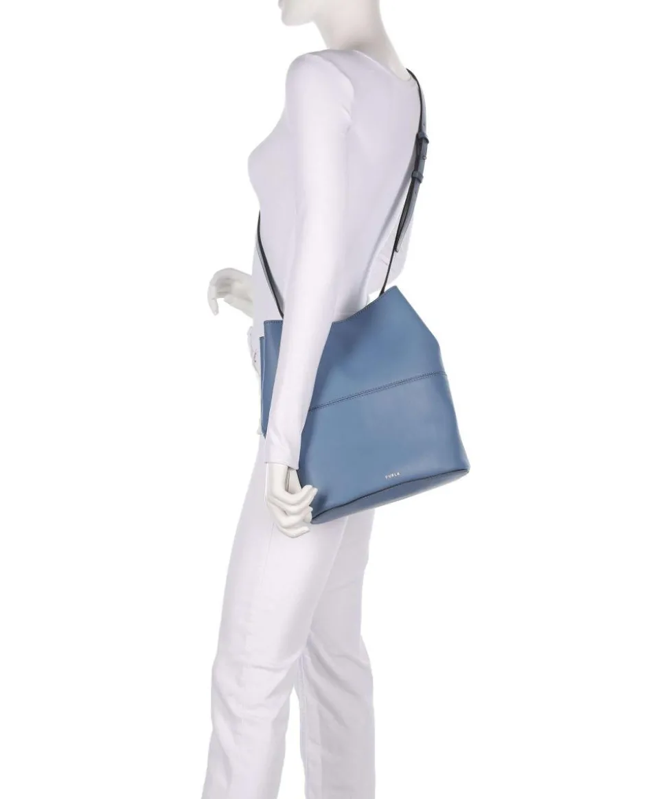 Sfera S Bucket bag fein genarbtes Leder jeans