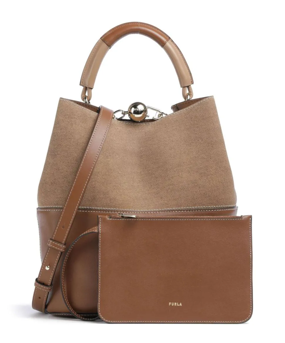 Sfera S Bucket bag Leder cognac